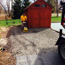 Compacting Stone for Asphalt Installation