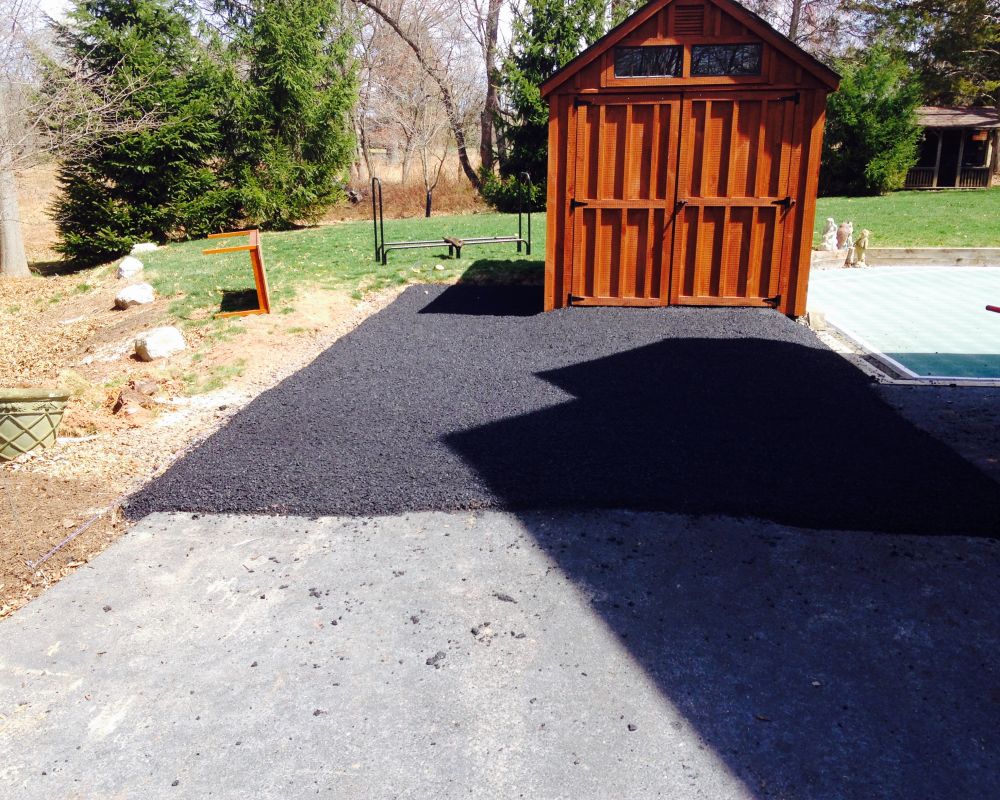 Fresh Asphalt for Driveway Installation